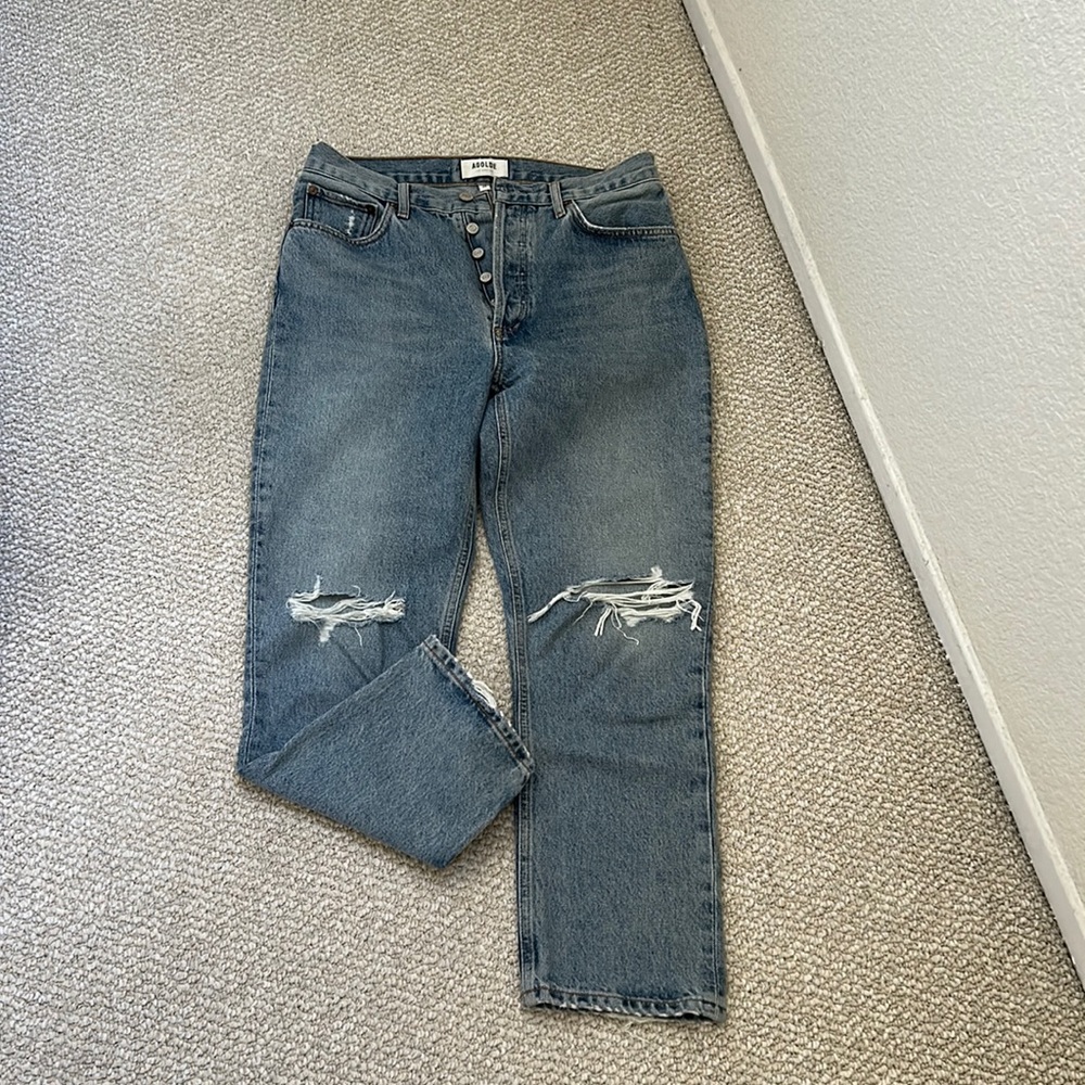 AGOLDE Riley High Rise Straight Crop Jeans - Picture 13 of 13